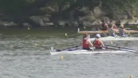 rowers on river