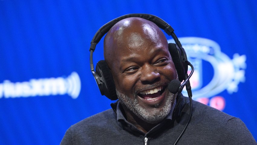 Former NFL player Emmitt Smith speaks during an interview on day 3 of SiriusXM At Super Bowl LVI on February 11, 2022 in Los Angeles, California.