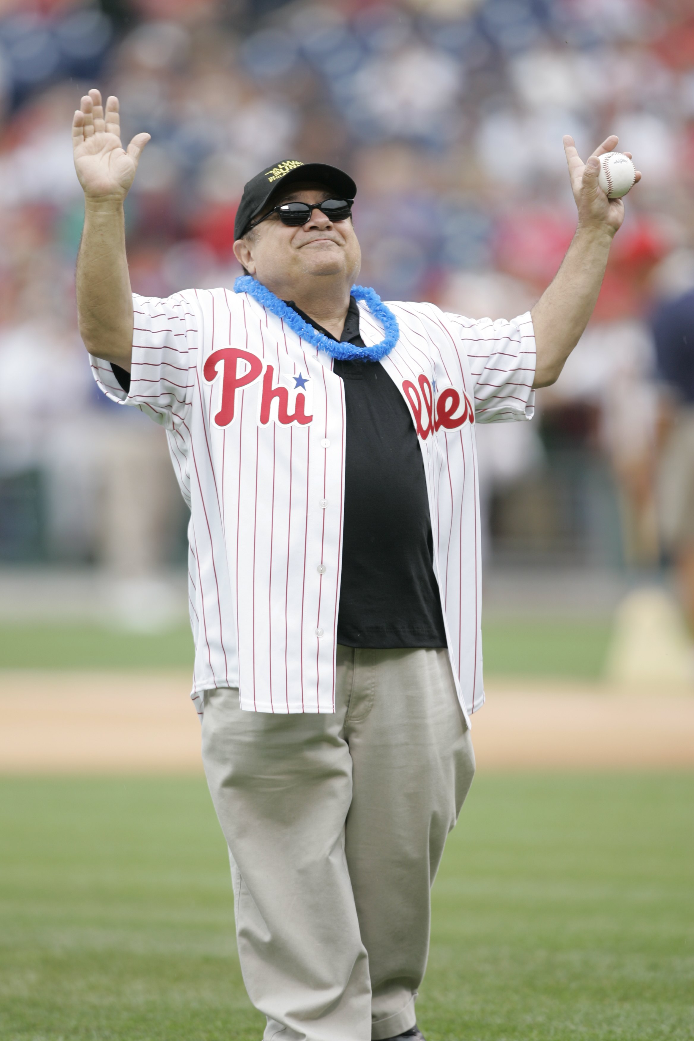 Actor Danny DeVito hails from New Jersey and also appears to be a Dodgers fan, but he stars in “It’s Always Sunny in Philadelphia” and has worn a Phillies jersey to throw a first pitch.