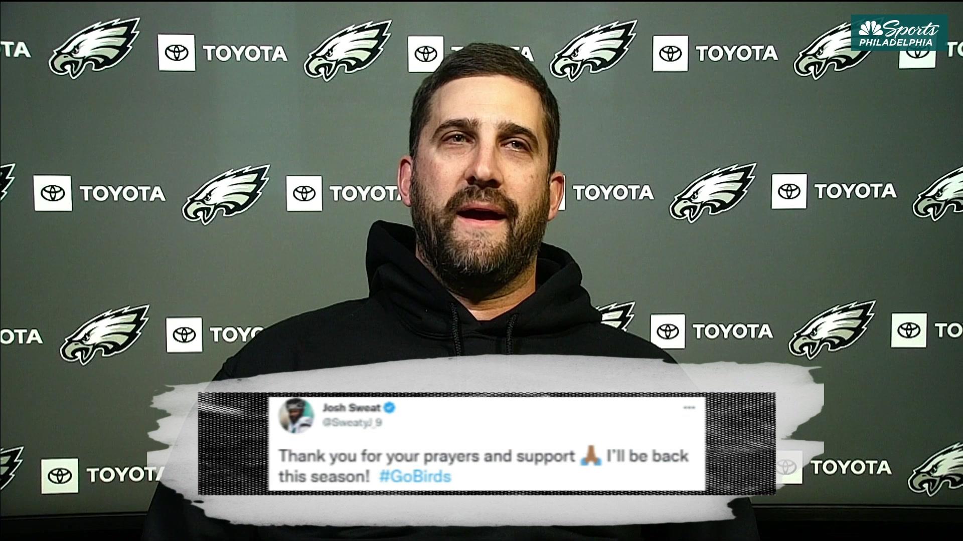 Eagles' Nick Sirianni delivers encouraging news on Josh Sweat – NBC Sports  Philadelphia