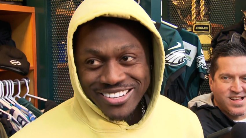 A.J. Brown is asked about animated sideline conversation