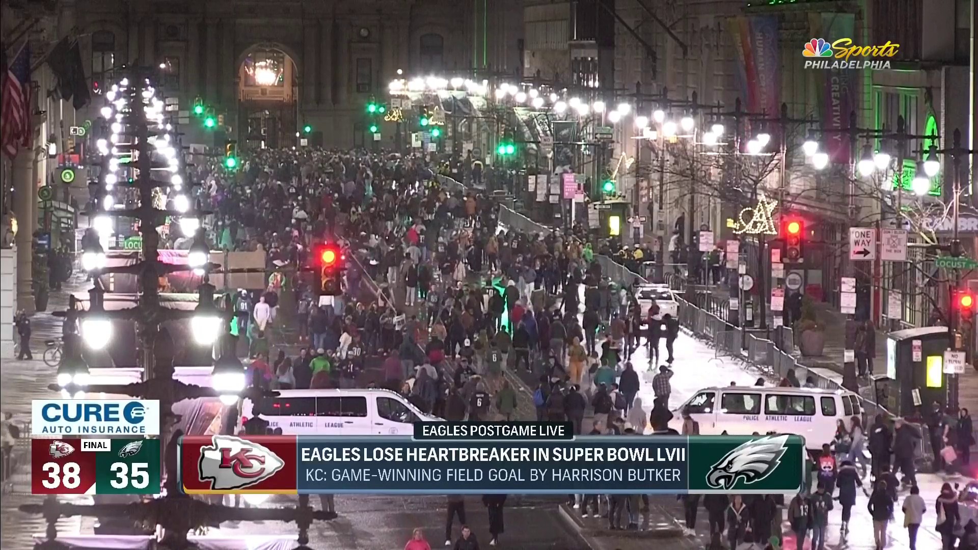 Eagles fans still went full Philly after losing the Super Bowl