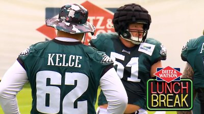 Eagles C Cam Jurgens looked like a Jason Kelce clone, with gifs and stuff