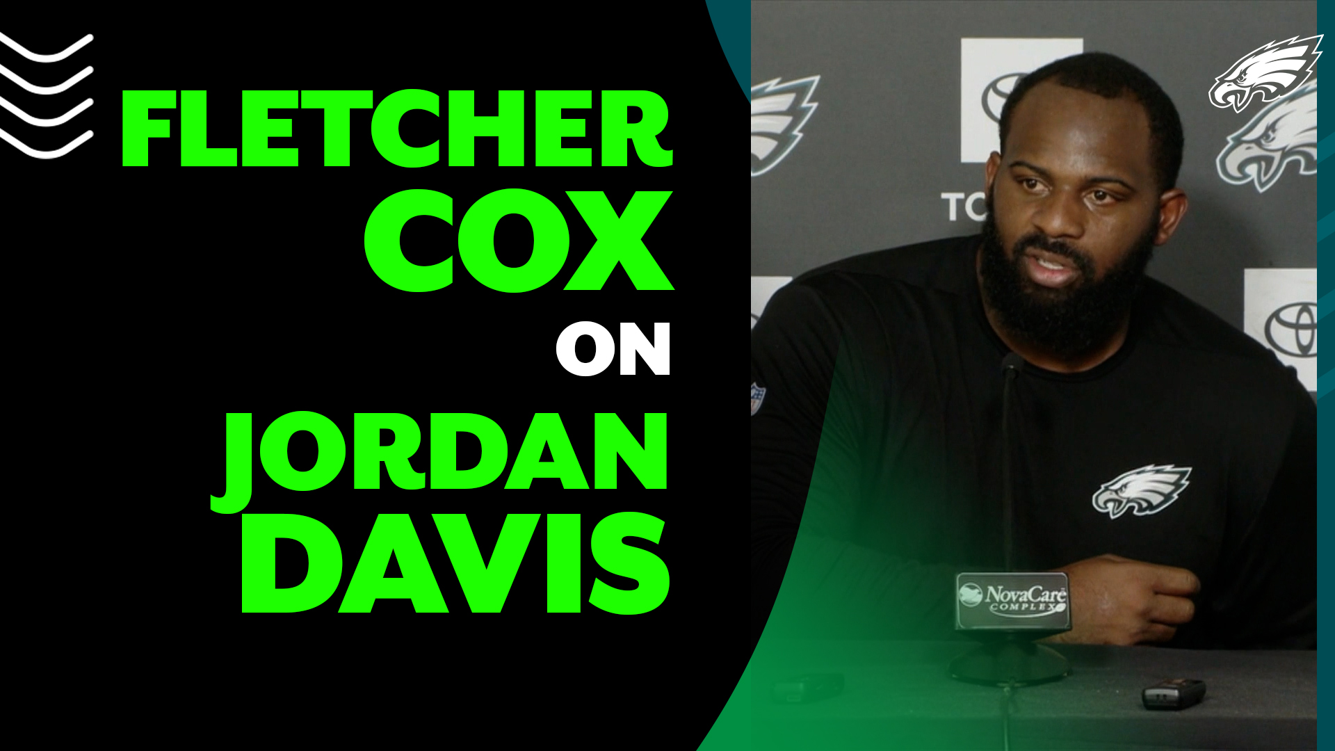 Watch what happens when Eagles' Fletcher Cox takes the mic to rookie Jordan  Davis - CBS Philadelphia