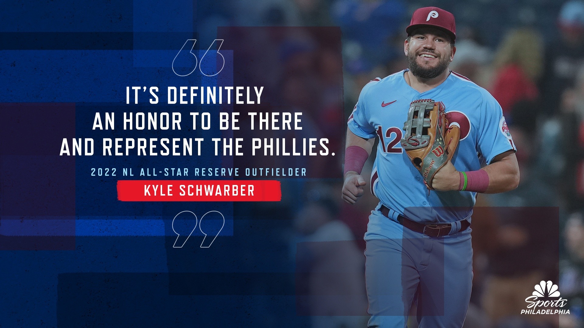 Phillies' Kyle Schwarber reacts to 2022 MLB All-Star selection