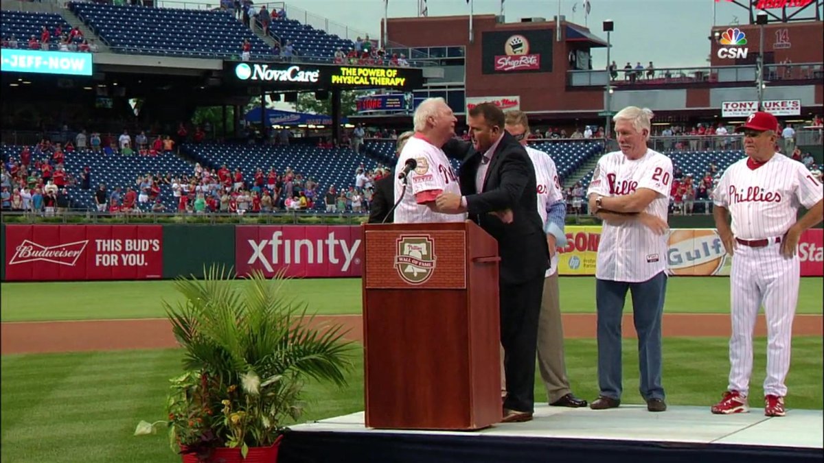 PHILLIES STAR JIM THOME GETS HIS CALL TO THE WALL ON AUGUST 12