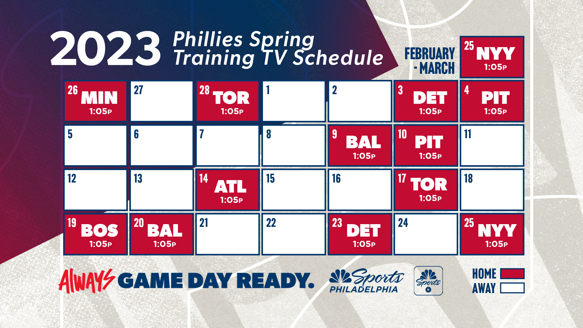Phillies 2023 spring training TV schedule How to watch, times, more