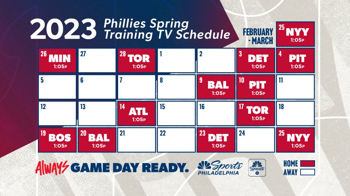 Philadelphia Phillies Release 2023 Spring Training Schedule, Will