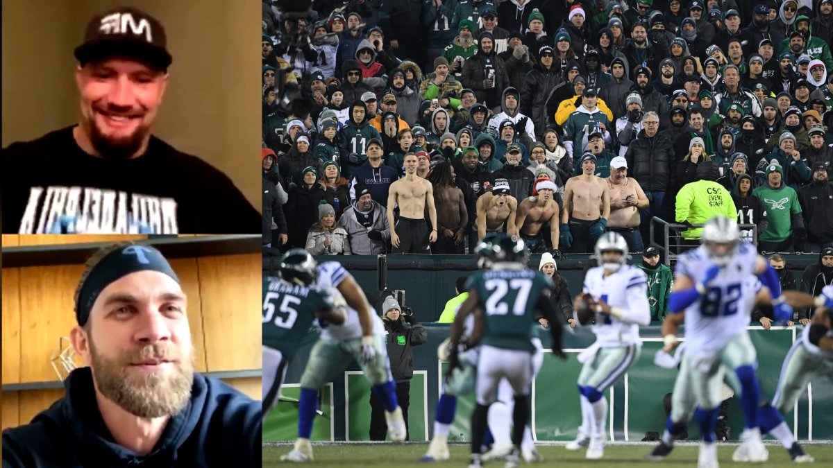 Carson Wentz is doing his best to convert Bryce Harper into an Eagles fan