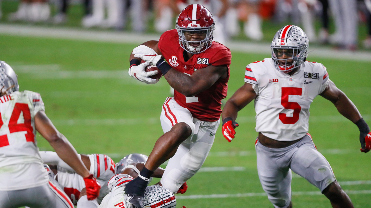 <p>Crimson Tide star Najee Harris got all the spotlight, but Brian Robinson Jr. filled a complimentary role during his Alabama career with 11 touchdowns over the last two seasons.</p>
<p>Robinson did wonders for his draft stock against Ohio State this week, rushing for 69 yards on just 10 attempts on the big stage.</p>
<p>He also has experience as a kick returner, a spot the Eagles desperately need some juice.</p>