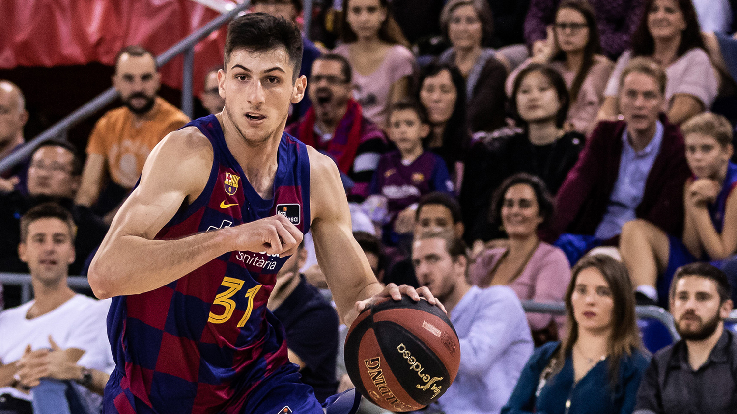 <p>The 6-foot-7 Bolmaro is a flashy passer who’s <a href="https://twitter.com/DraftExpress/status/1293964474404282369">under contract with Barcelona through 2023</a> but could opt out of that deal and head to the NBA. He recently dished out a <a href="news/1117353/leandro-bolmaro-joins-doncic-rubio-exclusive-club-with-career-high-10-assists/">career-best 10 assists. </a></p>
