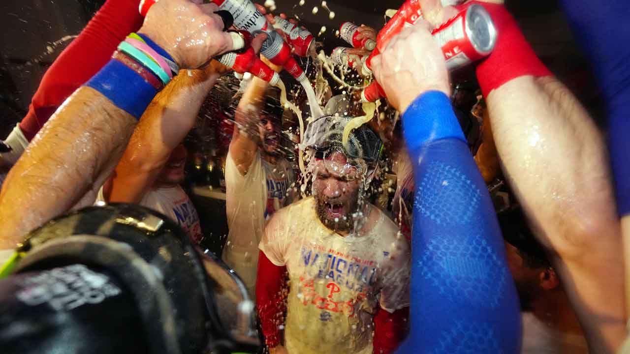Phillies vs. Padres: Memorable scenes and quotes from Phils' clubhouse  party – NBC Sports Philadelphia