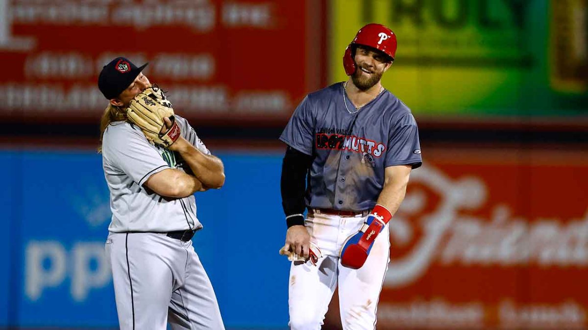 Phillies' Harper homers twice in Triple-A rehab game