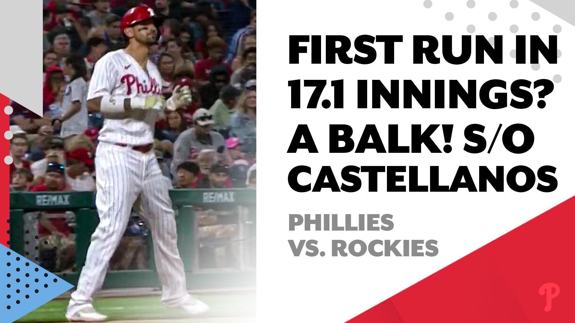 Nick Castellanos' dancing forces a Rockies balk, Phillies on the board –  NBC Sports Philadelphia