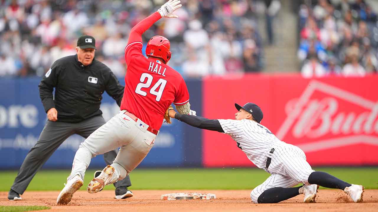 Phillies' Darick Hall needs thumb surgery, will miss significant time – NBC  Sports Philadelphia