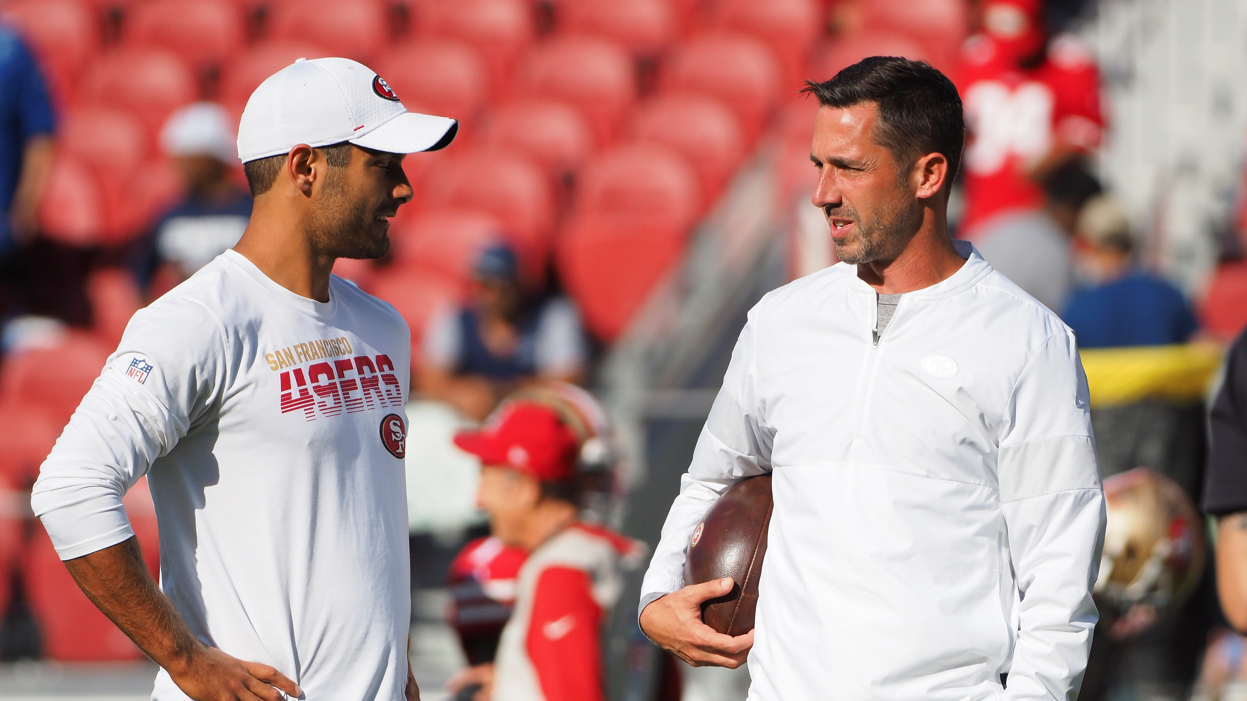 <p>Did you know that Jimmy Garoppolo is more than a year older than Carson Wentz? That's pretty wild. Garoppolo has started just 32 games across his seven-year NFL career, and though he was along for the 49ers' Super Bowl run in 2019, he certainly wasn't the catalyst. </p>

<p>With better health next year, the defense should be able to return to its stellar 2019 form, or at least somewhere close. Does Kyle Shanahan view Garoppolo as someone who can get San Fran over the hump if they go on another playoff run - or as the guy who will hold them back? I think it's more the latter.</p>

<p>Garoppolo just isn't a special quarterback, and with a chance to move on from him after this season because of a smart contract, don't be surprised to see San Francisco jump at the opportunity to part ways. Wentz would give Shanahan a player with a more explosive ceiling, who would pair perfectly with franchise cornerstone George Kittle, and might be just - just! - good enough to put together a special season.</p>

