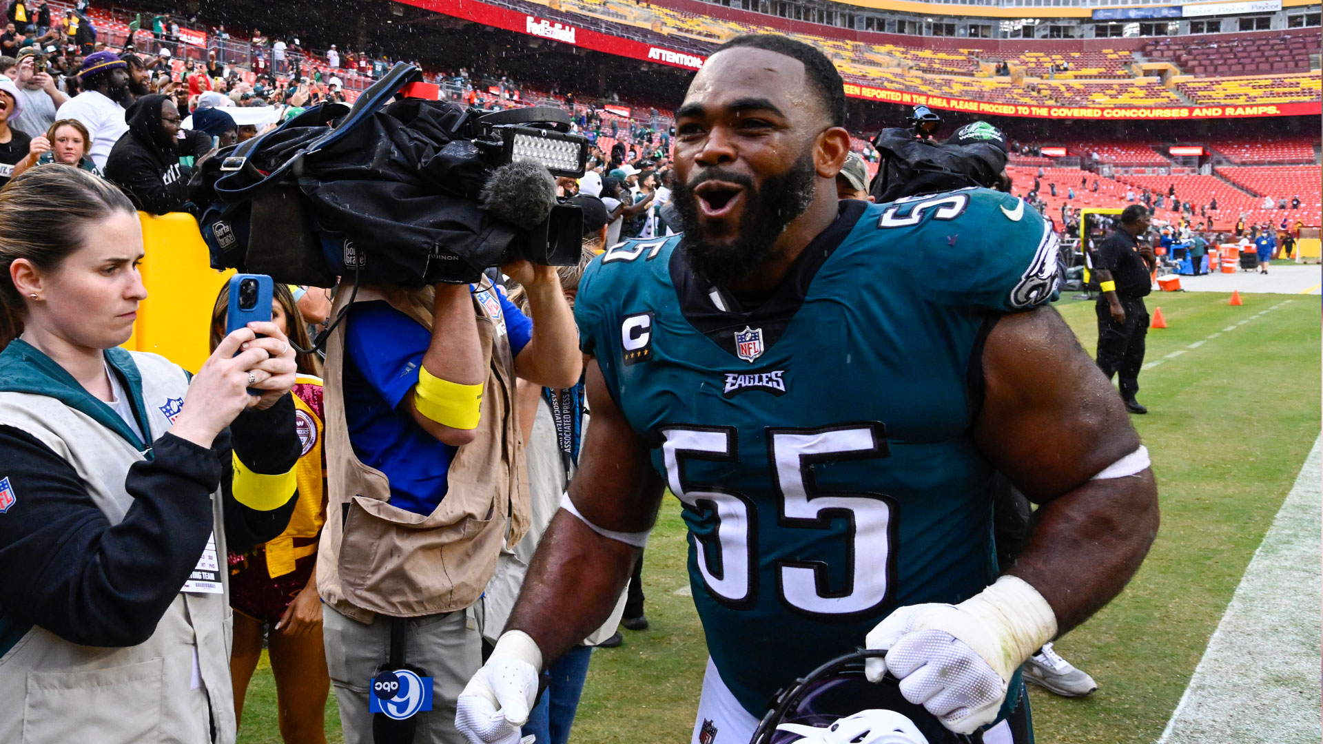 Haason Reddick, Cameron Dicker, and Brandon Graham Meet With The Media