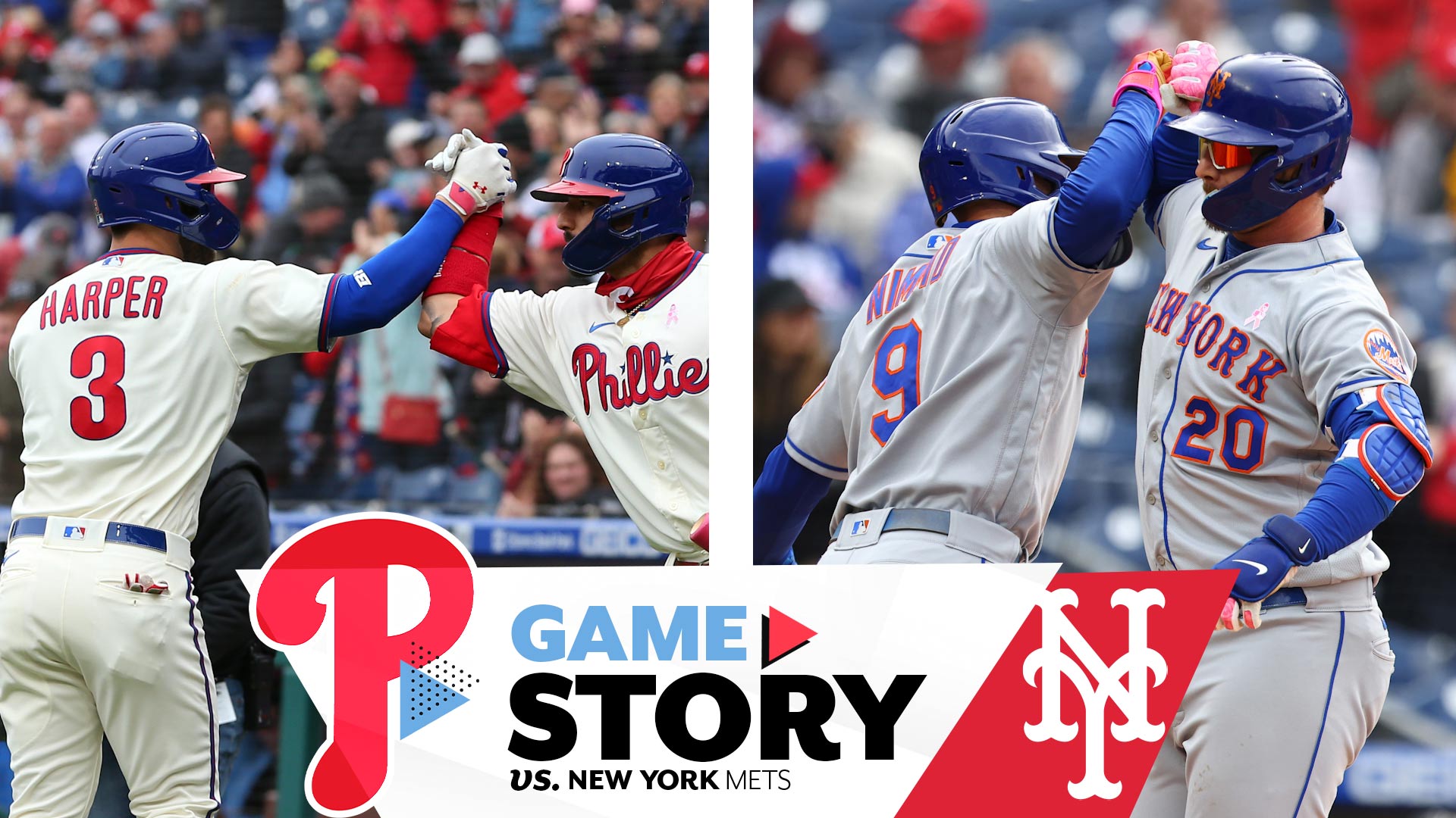 Mets become 1st team to 20 wins after splitting doubleheader with Phillies