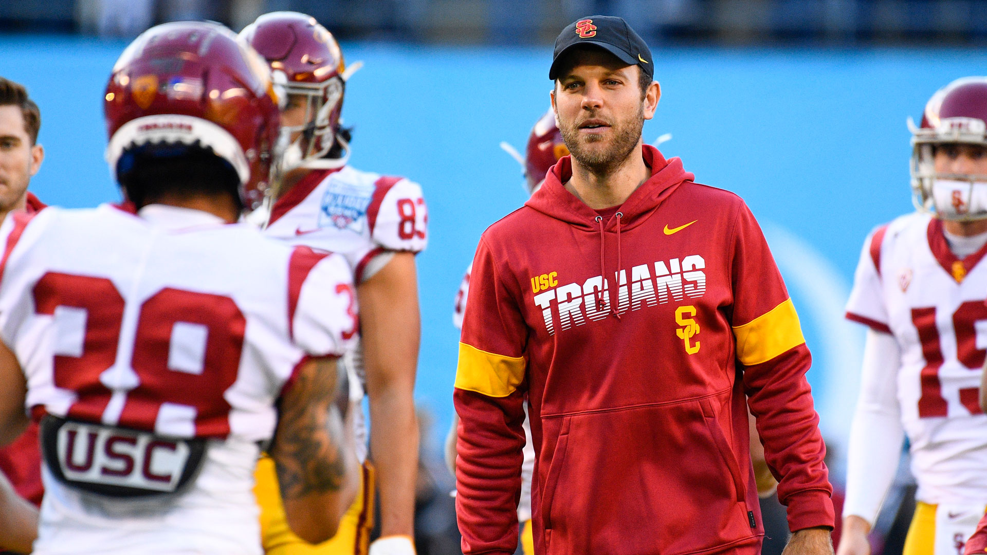 <p>The Eagles were interested in the 35-year-old USC offensive coordinator as an OC candidate last year but a title-only OC job wasn’t enough to pry him from Southern California. A head coaching job might do the trick. He comes from the Mike Leach Air Raid offense, which is intriguing.</p>