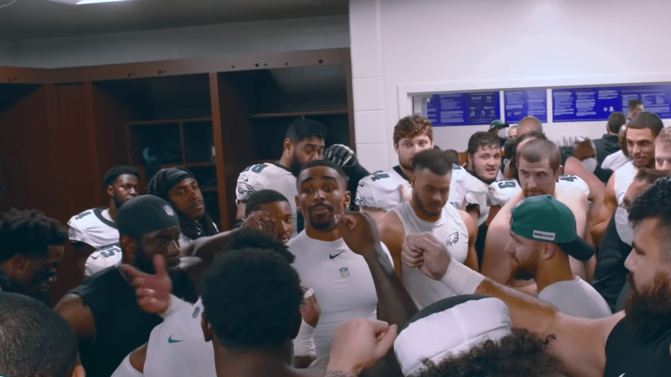 Jalen Hurts Postgame Locker Room Victory Speech