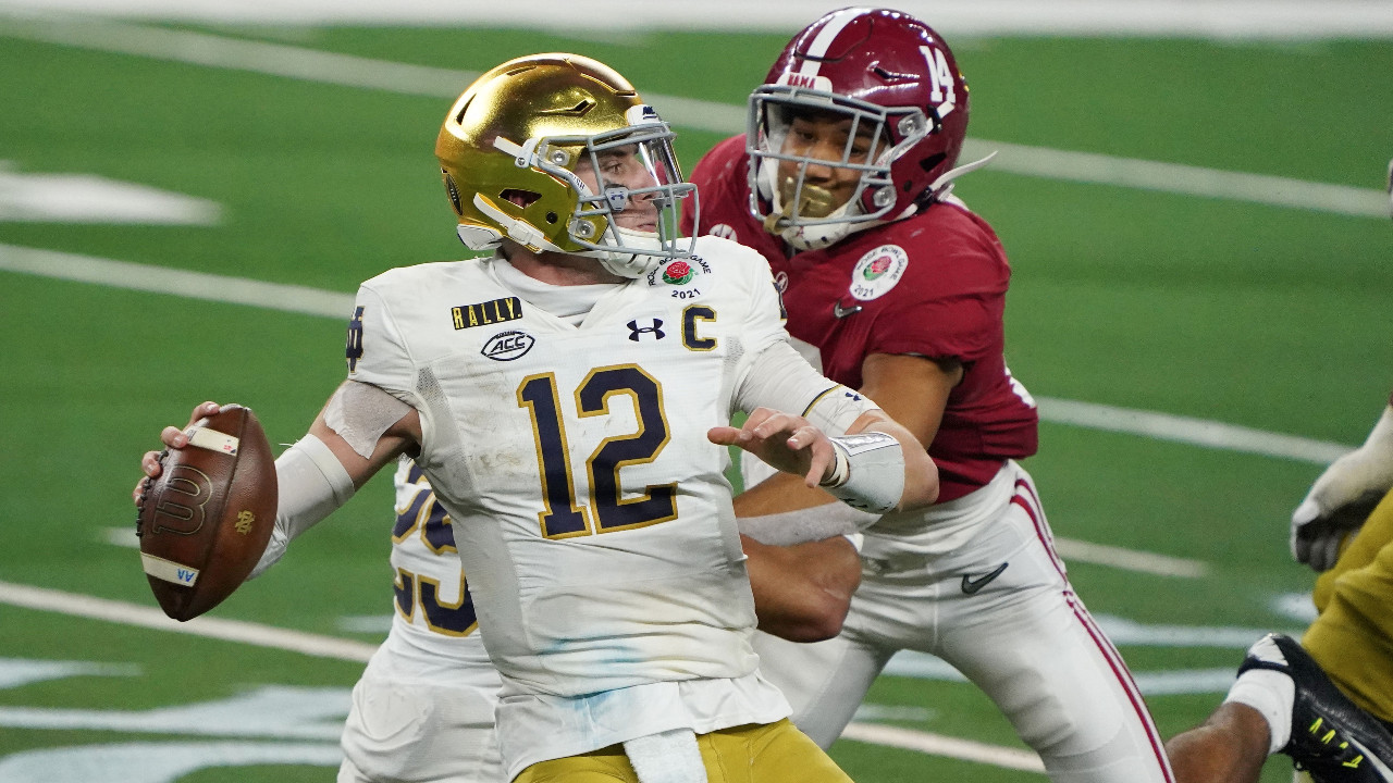 <p>Ian Book is another cog in the "quarterback factory" machine.</p>