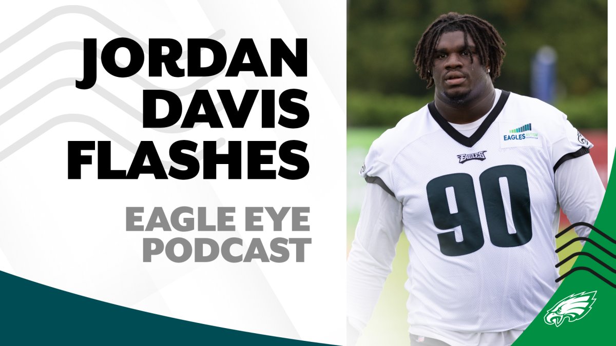 PHILADELPHIA, PA - JUNE 01: Philadelphia Eagles defensive tackle Jordan  Davis (90) looks on during