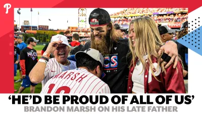 Phillies' Brandon Marsh returns home for the playoffs, just as his late  father dreamed