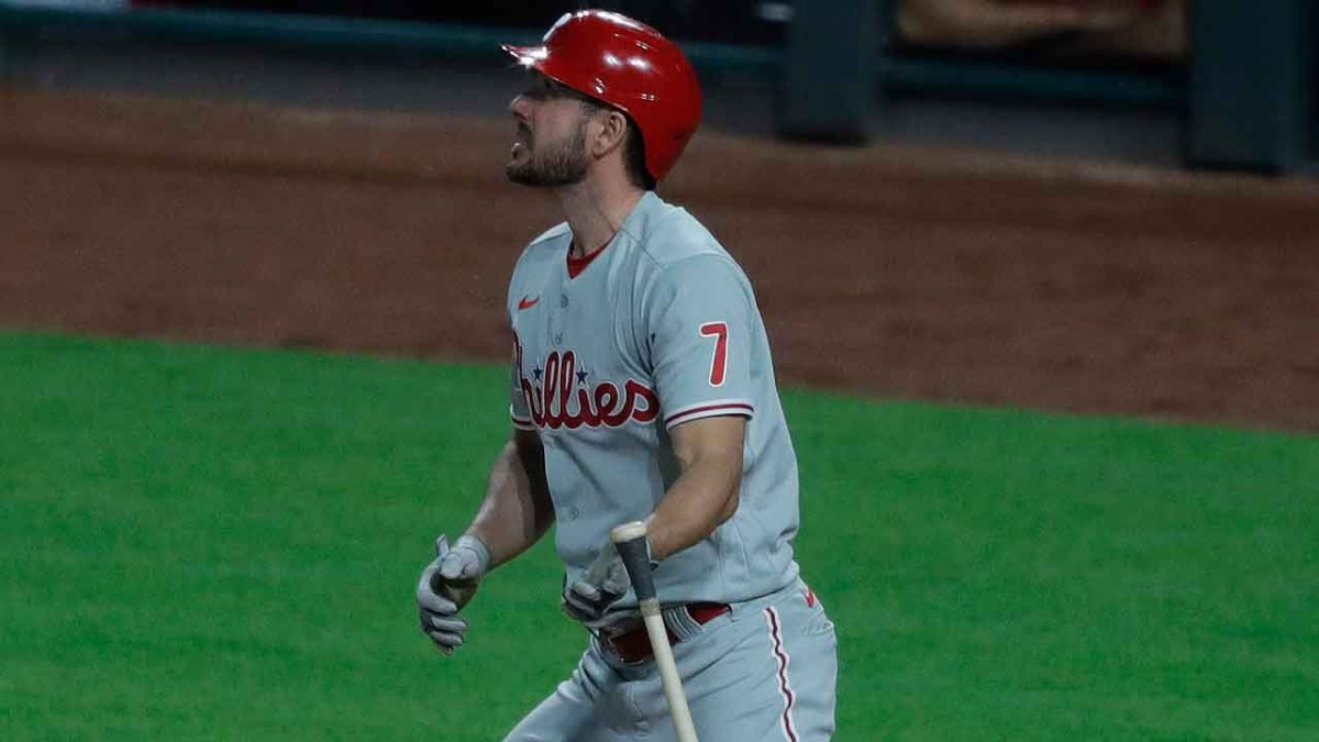 Phillies select contract of outfielder Matt Vierling, place Matt Joyce on  injured list