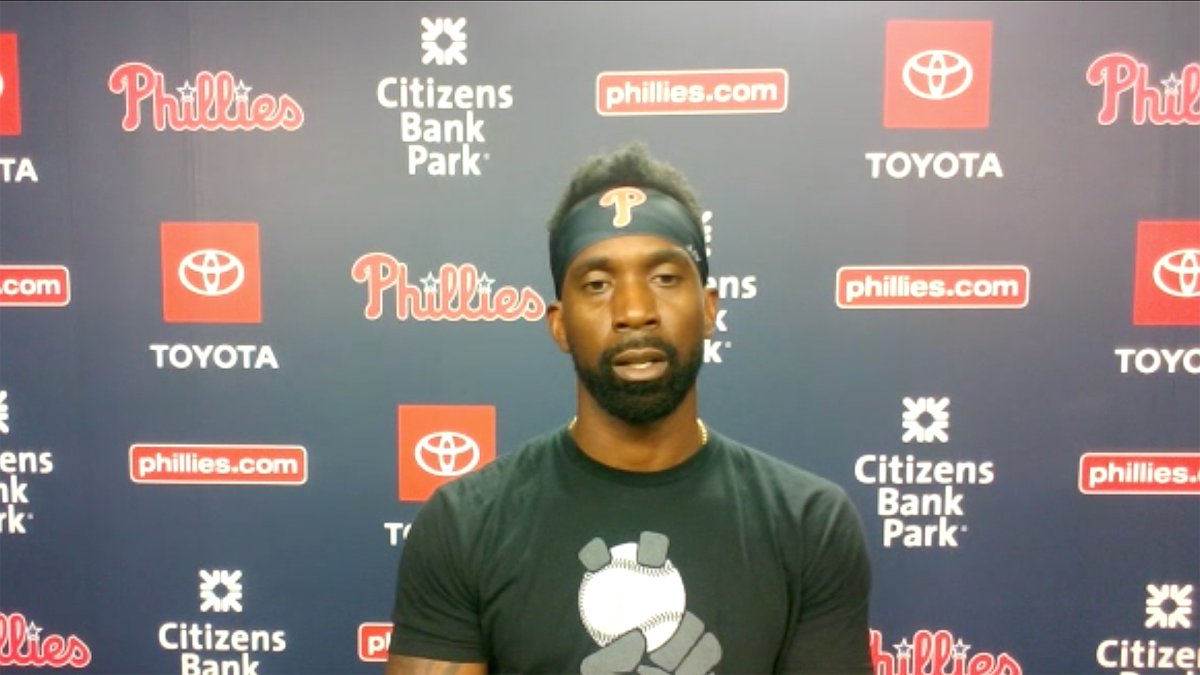 Philadelphia Phillies - Phot of Josh Harrison wearing a Jackie