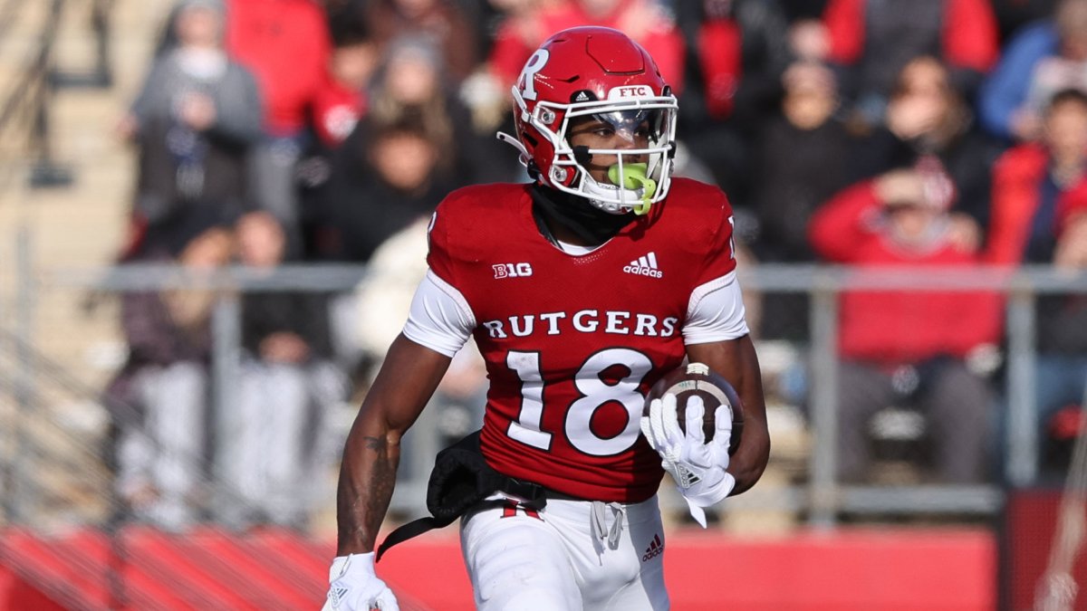 Rutgers running back Isiah Pacheco participates in a drill at the