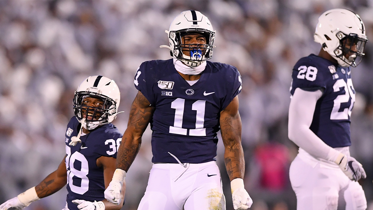 <p>Parsons wowed at his pro day by running a 4.39 in the 40-yard dash. He gives Dan Campbell a tone-setter on defense.</p>