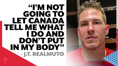 J.T. Realmuto explains decision to not get vaccinated, miss Toronto series   Phillies Nation - Your source for Philadelphia Phillies news, opinion,  history, rumors, events, and other fun stuff.