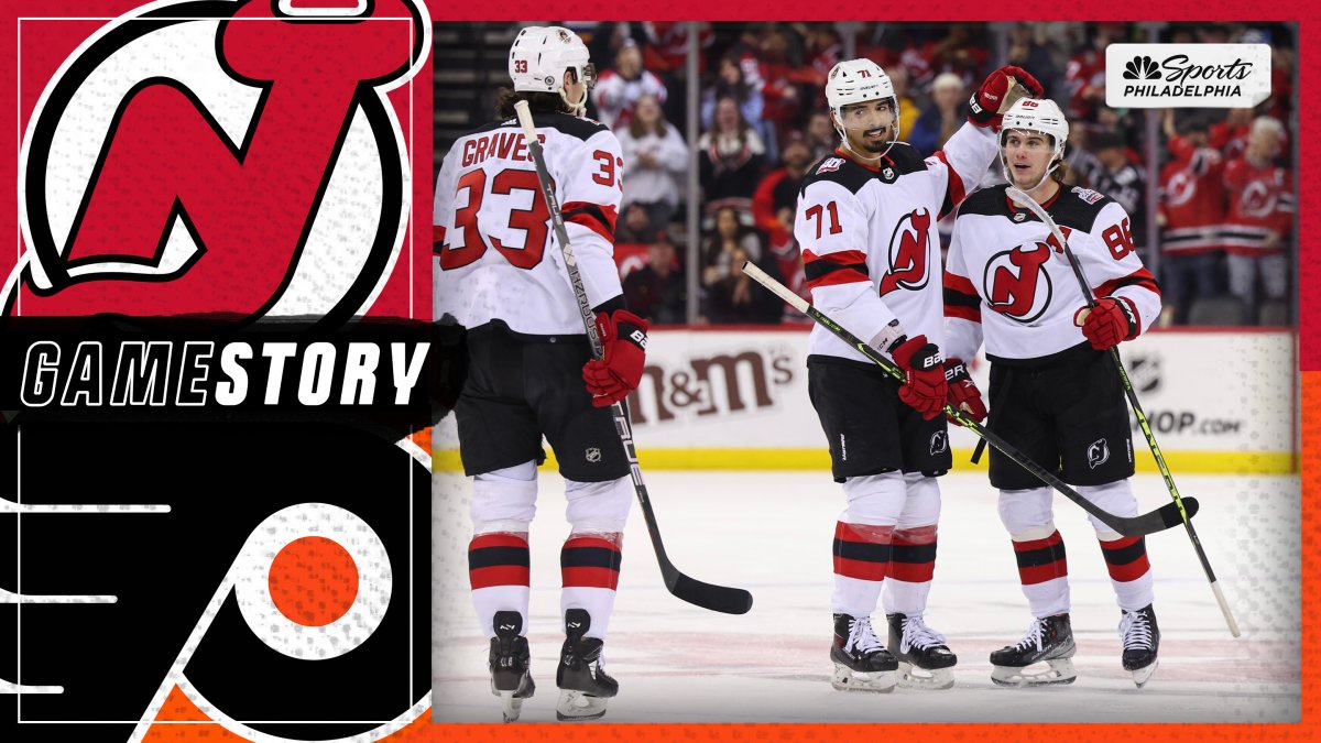 Flyers vs. Devils: Elliot Desnoyers makes NHL debut in ugly 7-0 loss to New  Jersey – NBC Sports Philadelphia