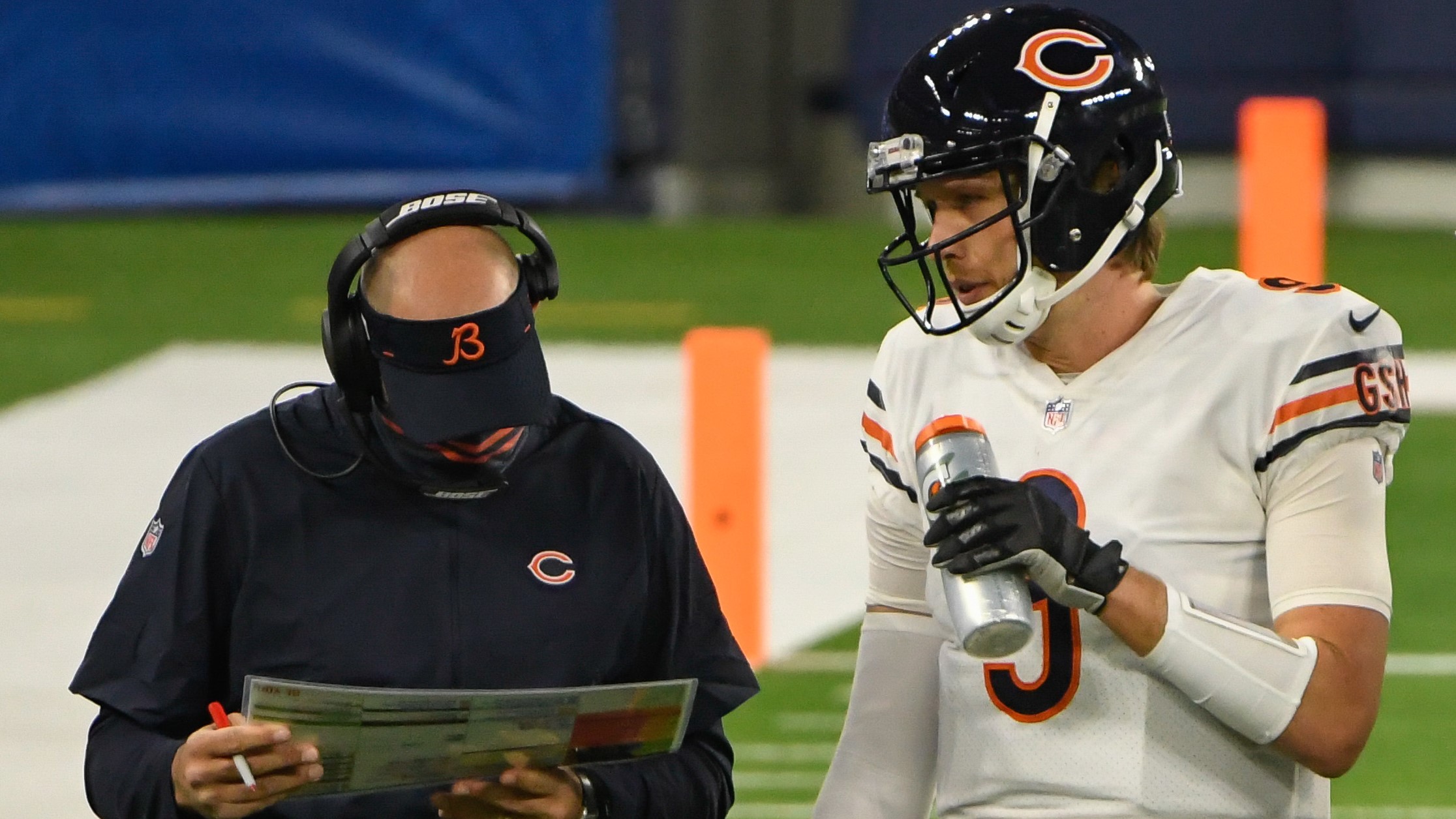 <p>Speaking of Nick Foles, let's just have another straight up competition between Wentz and the Super Bowl LII star.</p>

<p>Chicago isn't going to have a boatload of cap space next year, but they can restructure and reshape. Mitch Trubisky has proven time and time again that he is not a good quarterback, the most recent example coming in Week 10, when he fumbled away the Bears' lead against the Lions. Foles will be 32 before next season starts, and he's shown that outside of Philadelphia, he simply isn't a reliable starting quarterback.</p>

<p>So why not bring Wentz in, maybe try to restructure his deal to make it team-friendly, and let him compete for a starting job in a new environment? The weapons in Chicago aren't any better than they are in Philadelphia, but Chicago would have a full offseason to draft and sign players they think could help Wentz succeed. And if we know one thing about Wentz, it's that he loves throwing to a tight end. Jimmy Graham would have a career year.</p>
