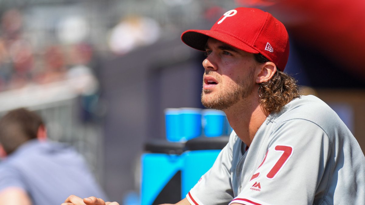Phillies' Aaron Nola honors ALS heroes for Lou Gehrig Day – NBC Sports  Philadelphia