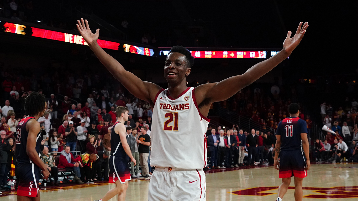 <p>Okongwu led the Pac-12 in player efficiency rating as a freshman and averaged 16.2 points, 8.6 rebounds and 2.7 blocks. Atlanta already has a crowded frontcourt but Okongwu’s screening and rolling prowess would be attractive here. </p>