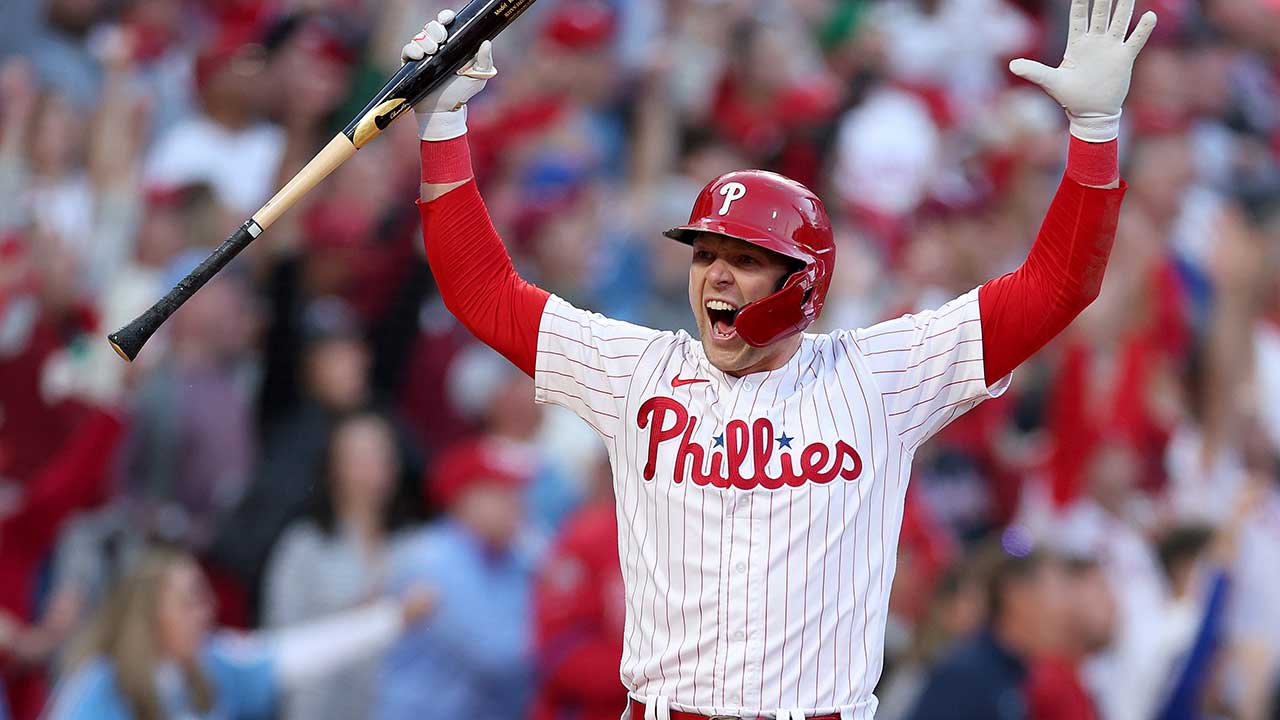 Rhys Hoskins turns boos to thunderous cheers with clutch homer vs. Braves  in NLDS – NBC Sports Philadelphia