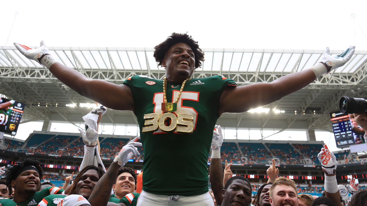 <p>Rousseau really only had one season at the collegiate level, but he was dominant, registering 15.5 sacks for the ‘Canes in 2019. He’ll bolster a defense in desperate need of a pass rush.</p>