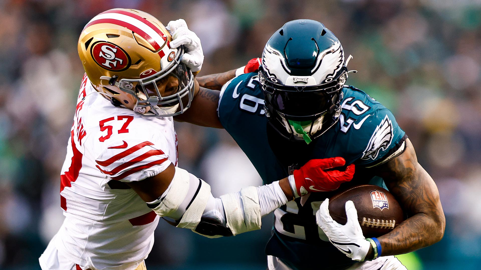 Miles Sanders on eagles shutting down talk of 49ers' elite run