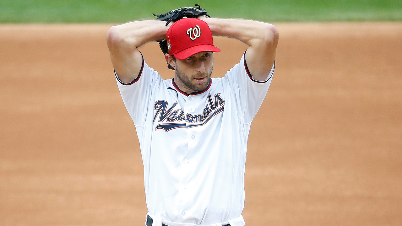 <p>This is the final year of Scherzer's contract with the Nationals. He showed signs of mortality for the first time in a long time in 2020, his first year with an ERA over 3.00 since 2014. He also had his highest walk rate since 2010.</p>
<p>Still, Scherzer has been insanely good these last six seasons in D.C., winning two Cy Young awards with separate second- and third-place finishes.</p>
<p>The criteria for these rankings was who would you rather have over the next three years. It will be interesting to measure Scherzer at ages 36, 37 and 38 vs. the four pitchers below him. You could make a case any or all of them should be higher, but Scherzer is a machine who might maintain his dominance for one more contract.</p>