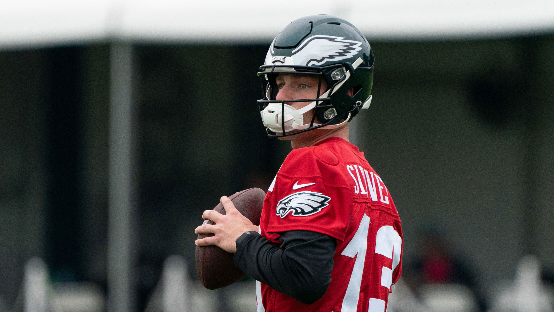 Eagles QB Carson Strong falling down depth chart