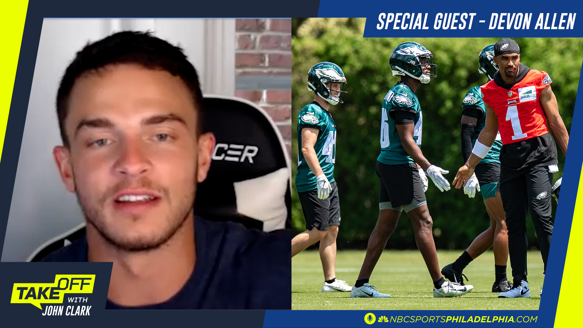 Devon Allen Dresses and Plays for the Philadelphia Eagles