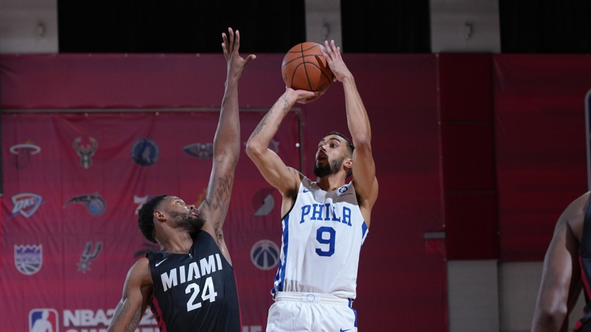 Sixers' Filip Petrušev displays defense at NBA Summer League