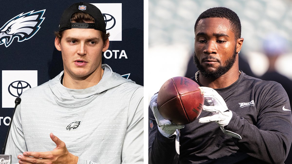 Eagles training camp 2022: Grant Calcaterra back at practice, Miles Sanders  still out – NBC Sports Philadelphia