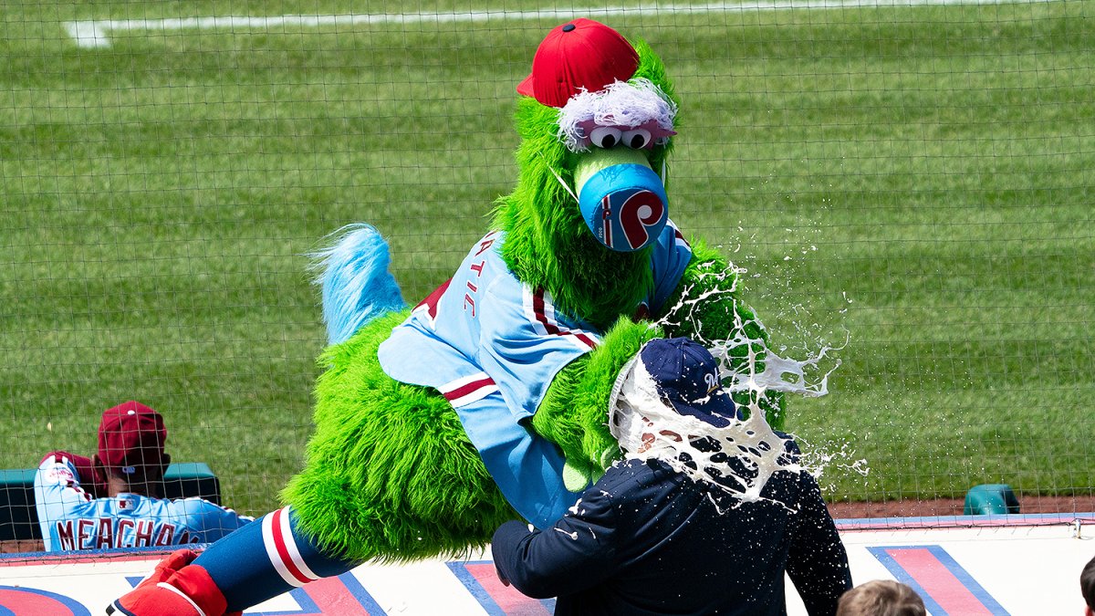 What's changed about the Phillie Phanatic? Compare before and