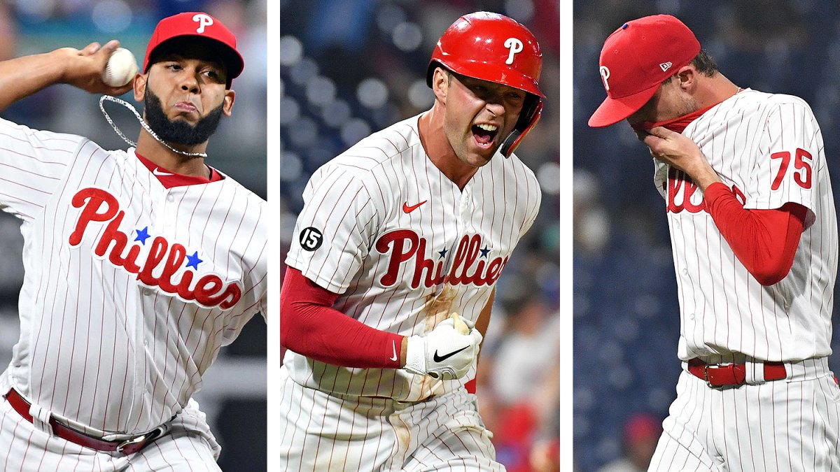 Rhys Hoskins back in Phillies' lineup as Connor Brogdon goes to IL – NBC  Sports Philadelphia