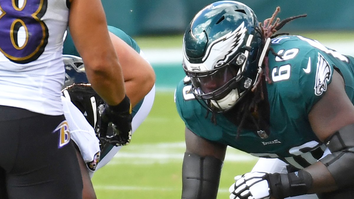 In joining Eagles starting lineup on offensive line, Jamon Brown