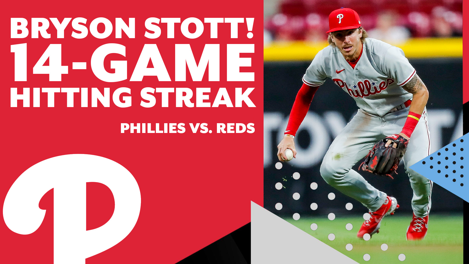 Phillies' Bryson Stott extends historic hitting streak to 14-games