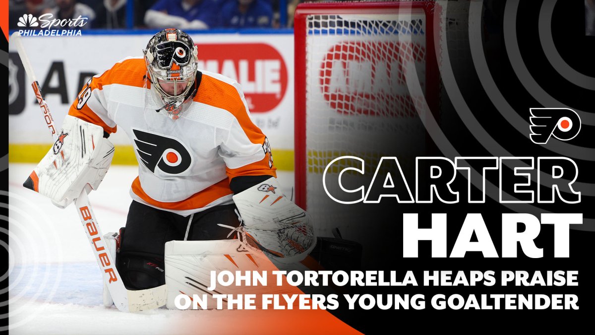 Carter Hart. First NHL start  Philadelphia flyers hockey, Flyers hockey,  Nhl flyers