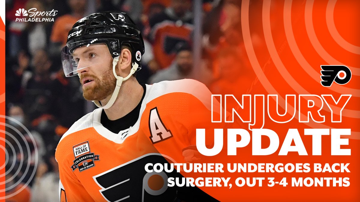 Sean Couturier out 3-4 months after back surgery; James van Riemsdyk out  six weeks - Daily Faceoff